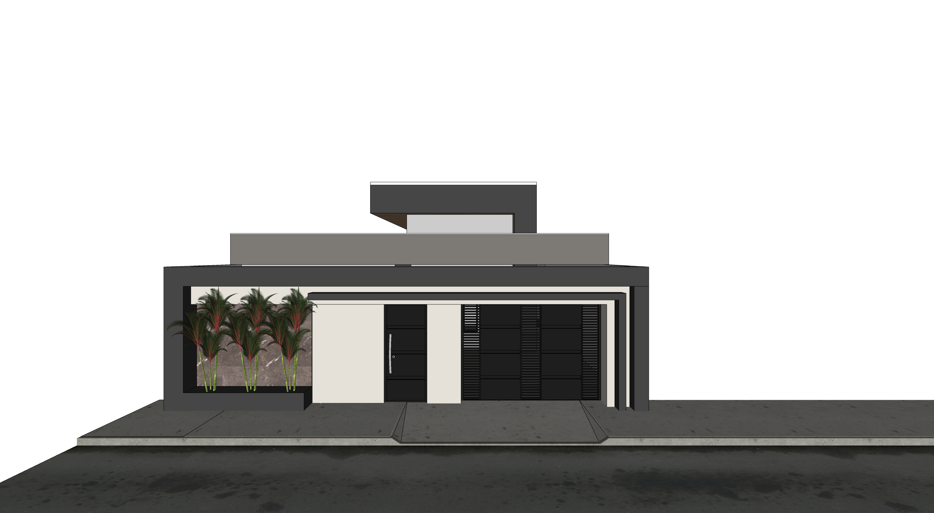 Perspectiva 3D do projeto 10x20 — Piscina e Espaço Gourmet